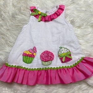 5/$25! Rare Editions vintage style cupcake dress size 18 months